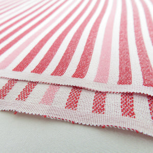 Half -collar woven woven yarn -a -collar striped red pink color in Japan Kyoto Tango Kimono Length 110cm