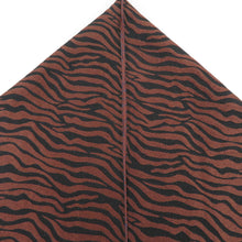 Load image into Gallery viewer, Half -collar woven yarn -yin half -collar zebra brown brown black Japanese Kyoto Tango kimono length 110cm