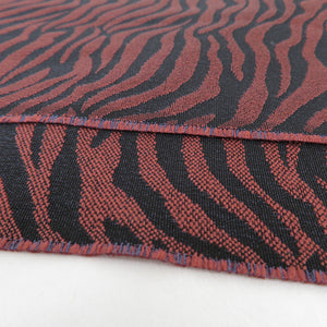 Half -collar woven yarn -yin half -collar zebra brown brown black Japanese Kyoto Tango kimono length 110cm