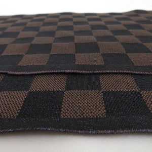 Half -collar woven woven yarn -yin half -collar, a pine pattern black brown Japanese -made Kyoto Tango kimono length 110cm