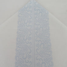 Load image into Gallery viewer, Half -collar woven yarn -a -collar lace pattern Light blue white gold and silver thread used in Japan Tango kimono Length 110cm