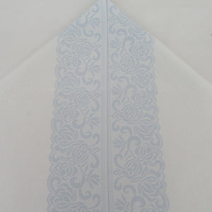 Half -collar woven yarn -a -collar lace pattern Light blue white gold and silver thread used in Japan Tango kimono Length 110cm