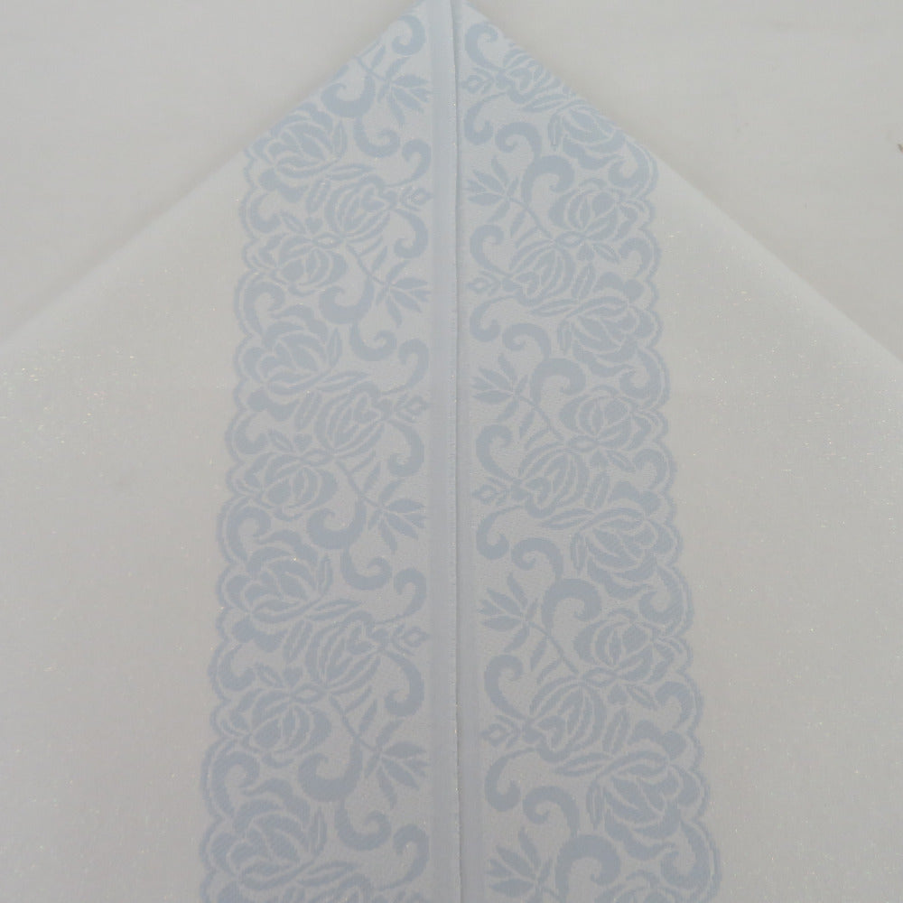 Half -collar woven yarn -a -collar lace pattern Light blue white gold and silver thread used in Japan Tango kimono Length 110cm