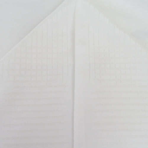 半衿 織り屋 糸り 糸利 半襟 正絹 オフホワイト 白色 縞柄 チェック柄 日本製 京都 丹後 和装小物 長さ110cm