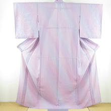 Load image into Gallery viewer, Summer kimono Saito Three -year -old Course Roukashi Natsuzo Komon Wide Collar Pure Silk Purple Crest No Tailor