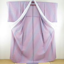 Load image into Gallery viewer, Summer kimono Saito Three -year -old Course Roukashi Natsuzo Komon Wide Collar Pure Silk Purple Crest No Tailor