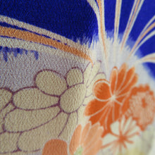 Load image into Gallery viewer, Children&#39;s kimono antique child children&#39;s lined medicine balls Pure silk pure silk purple taisho romantic romance 110cm