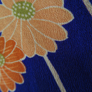 Children's kimono antique child children's lined medicine balls Pure silk pure silk purple taisho romantic romance 110cm