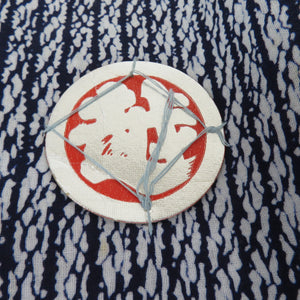Men for cloth for cloth Yukata Mitsukoshi cotton navy blue summer kimono length 1100cm