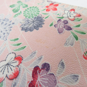 Colon Komi Komi Shaku Kusakage Hanakage Pink Pure Kazu Judge Women's Kimono Fabric Length 1300cm