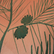 Load image into Gallery viewer, Komon Antique orange Colored Pine Pine Pine Pine Palace Palace Pat Piles Collar Silk Back Red Retro Retro Meiji Taishasa Romance 156cm