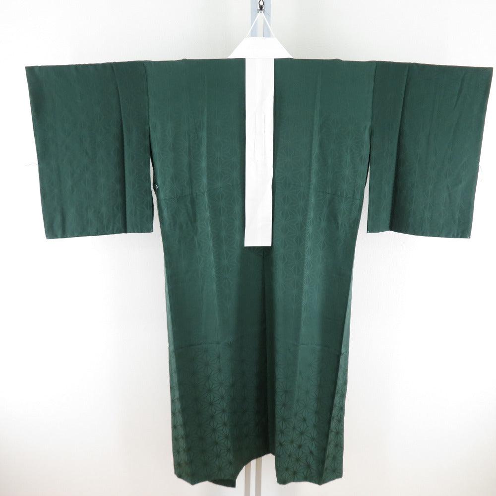 Hamanaga no leaf crest green pure silk silk collar sleeve sleeves Musou long undergarment