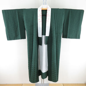 Hamanaga no leaf crest green pure silk silk collar sleeve sleeves Musou long undergarment