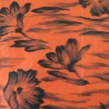 Load image into Gallery viewer, Haori Antique Meisen Flower Pattern Chirke Court Silk Orange Retro Taisho Roman Romance Kimono Studio 93cm