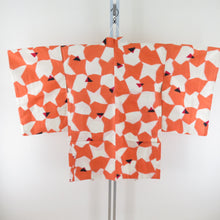 Load image into Gallery viewer, Haori Antique Encyclopedia Geometric Pattern Chiroyoke Court Silk Orange Retro Taisho Roman Kimono Kimono 87cm