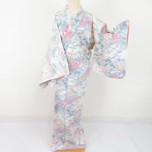 Load image into Gallery viewer, Komon flower and Imperial Palace Division Lined Collar White Collar White Casual Casual Casual Casual Kimono Tailor