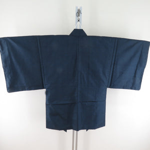 Male kimono Tsumugi ensemble turtle shell lined navy blue pure silk male men's tailor -tailored kimono men's casual height 147cm