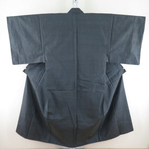 Male kimono Tsumugi ensemble turtle shell lined blue -black pure silk male men's tailor -tailored kimono men's casual height 139cm beautiful goods