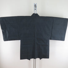 Load image into Gallery viewer, Male kimono Tsumugi ensemble turtle shell lined blue -black pure silk male men&#39;s tailor -tailored kimono men&#39;s casual height 139cm beautiful goods