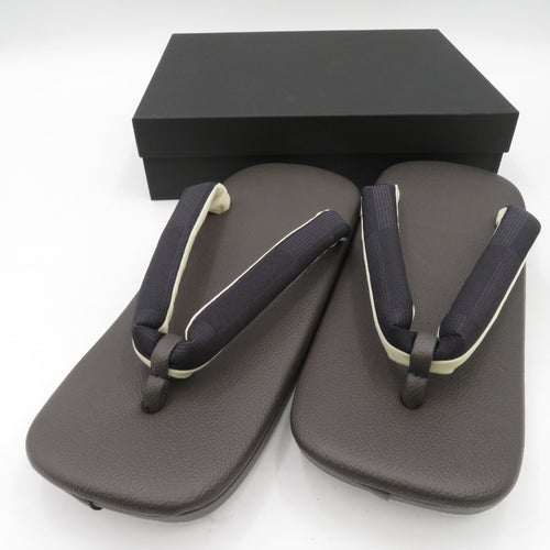 Men's kimono for sandals for men made in Japan chotchiki pure black pure black nosun Gray brown 27cm 8 men's kimono Yumei brand