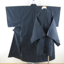 Load image into Gallery viewer, Male kimono Tsumugi ensemble turtle shell lined navy blue pure silk male men&#39;s tailor -tailored kimono men&#39;s casual height 140cm beautiful goods