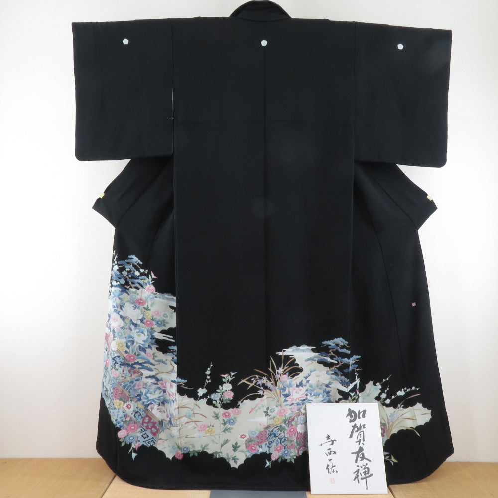 訪問着kimonoarisa◆厳選◆美品◆結城紬◆暈し染◆袷◆広襟◆裄64.5丈163