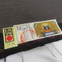 Load image into Gallery viewer, Reflection Organizer Amami Oshima Tsumugi Stock Paper Ensemble Kimono Pure Silk Brown Big Barrow Sheller Miki Yamada Made of unadjusted kimonos length 2250cm