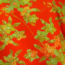 Load image into Gallery viewer, Otherwise Wool Kimono Denange Green × Carrusi × Orange Floral Length (From Shoulder) 3-Geigh 9 Dimensions 2-minute Small-Patent Length about 145 cm For about 145 cm # 1001 Used # 1001