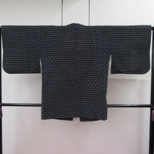 Road / Rain Court Navy Blue Kasuri Steep for remake shoulder shoulder length 79cm #1002 Used
