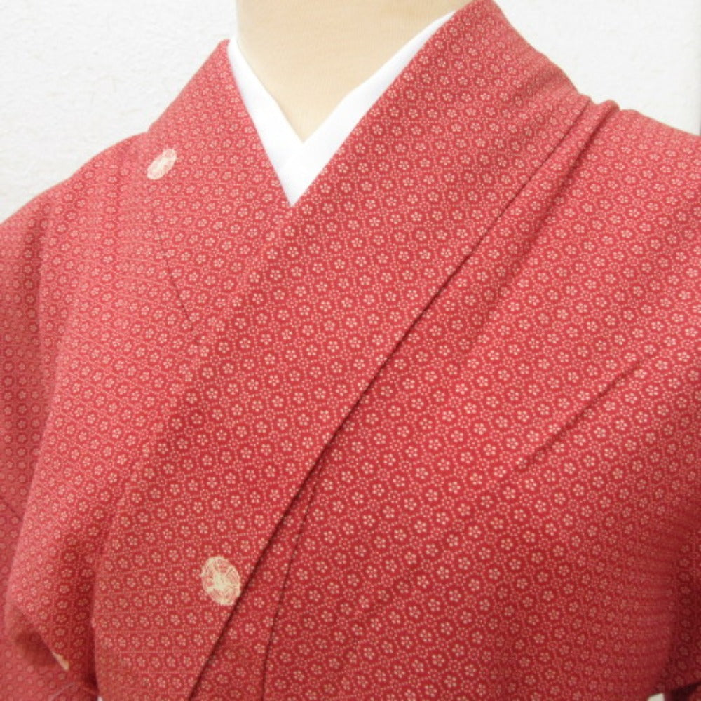 Others Kimono Wool Kimono Red Land Flower Pattern Tuning Purpers Status Star Status (from the shoulder) 4 Sound 1 minute Height 157cm Wide collar #1001 Used