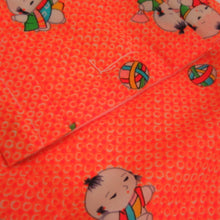 Load image into Gallery viewer, Other kimono girl cotton wool kimono with cotton pouring orange dot x child pattern cute nostalgic rare rare popular used